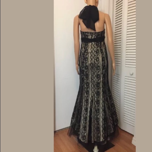 Stunning black and tie dress size 8 - Picture 2 of 9